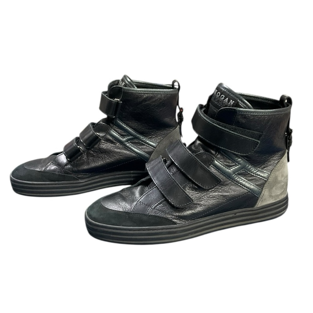 Hogan Rebel Woman’s Black Leather Sneakers Size 37 US 6.5‎